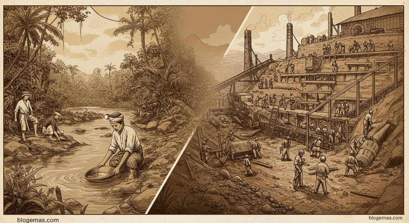 kaedah perlombongan emas