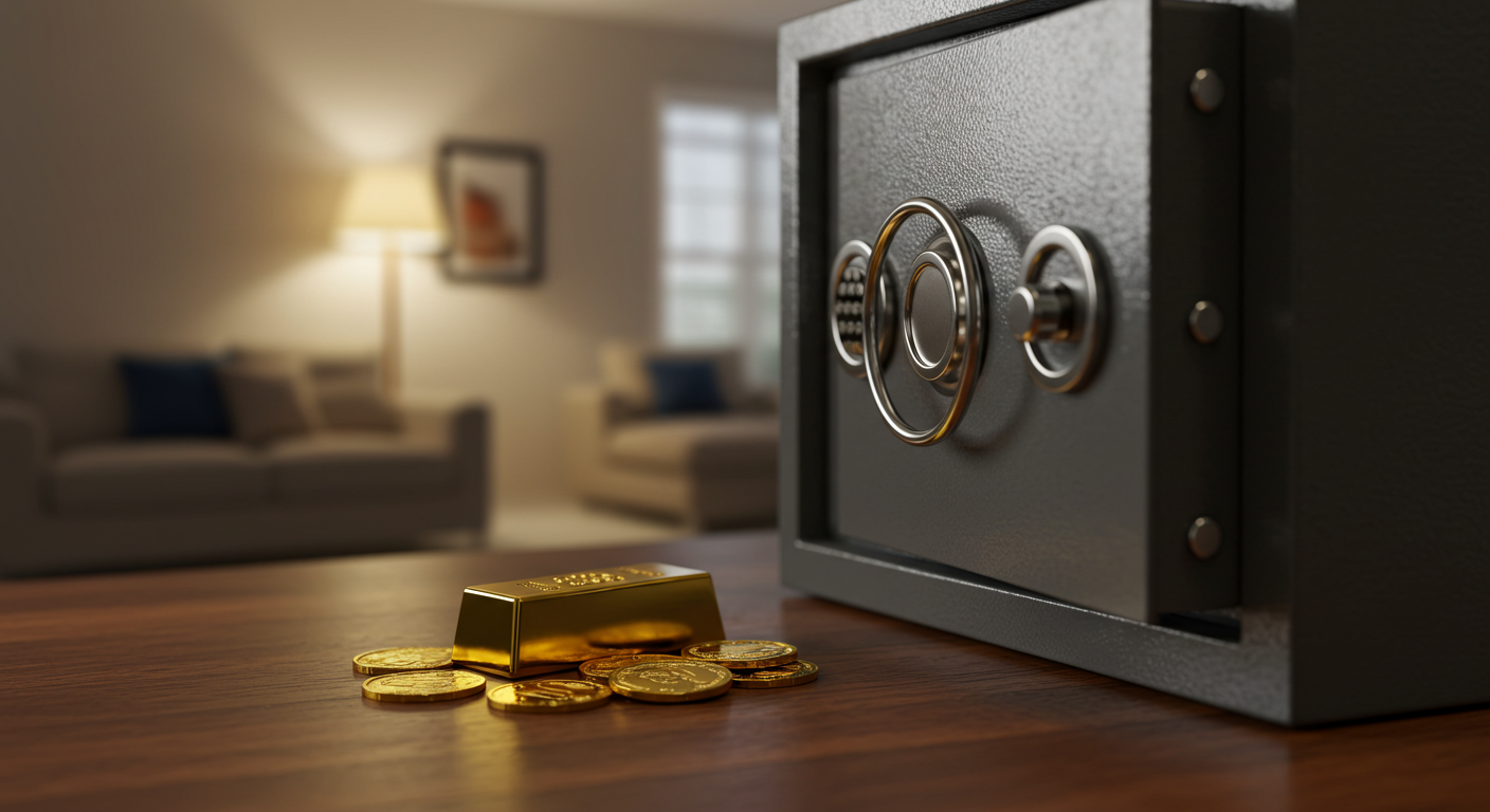 simpan emas di rumah