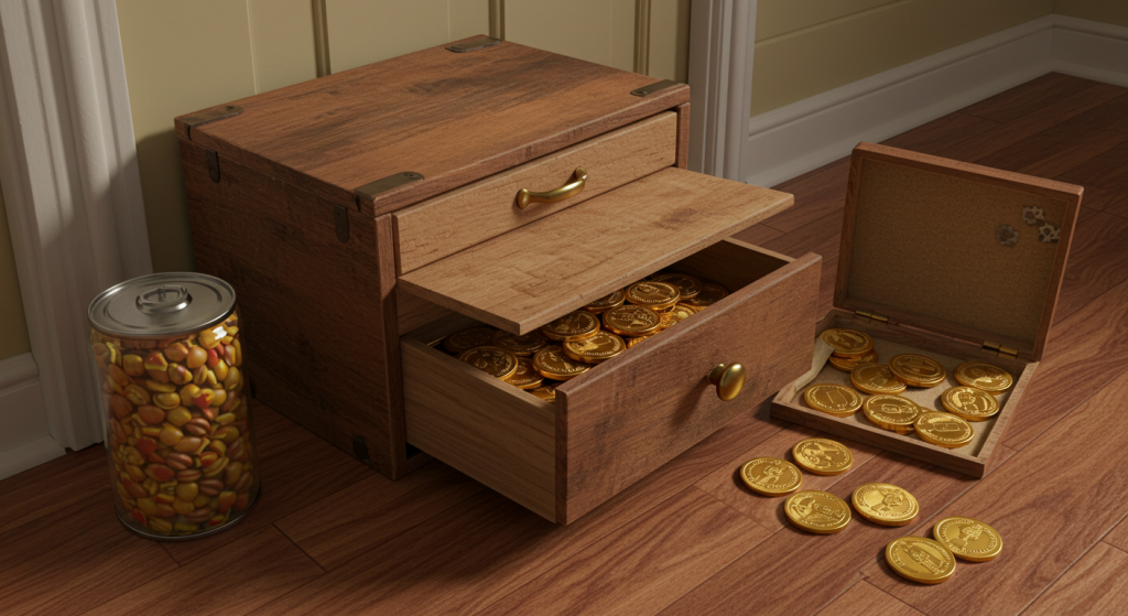 simpan emas di rumah