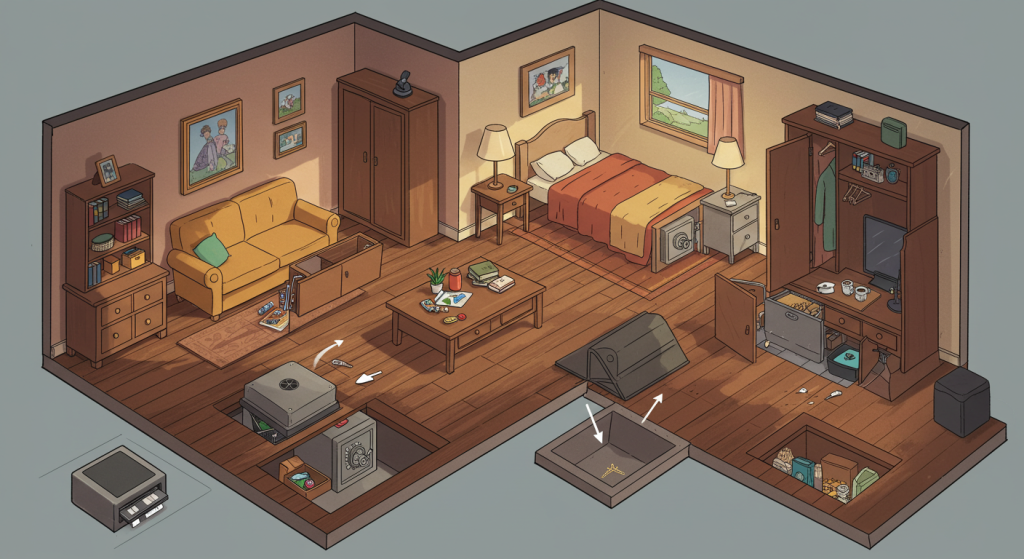 simpan emas di rumah