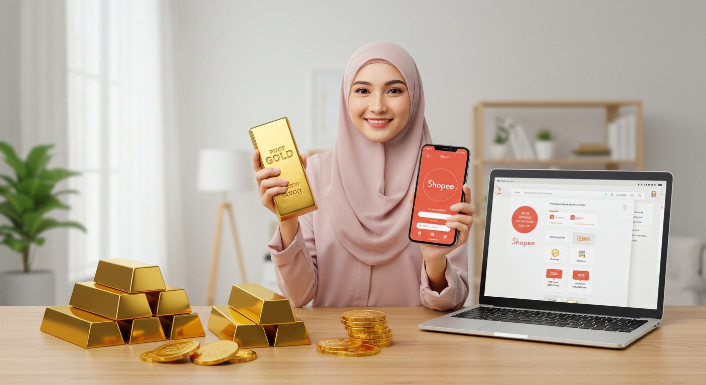 jual beli emas di shopee