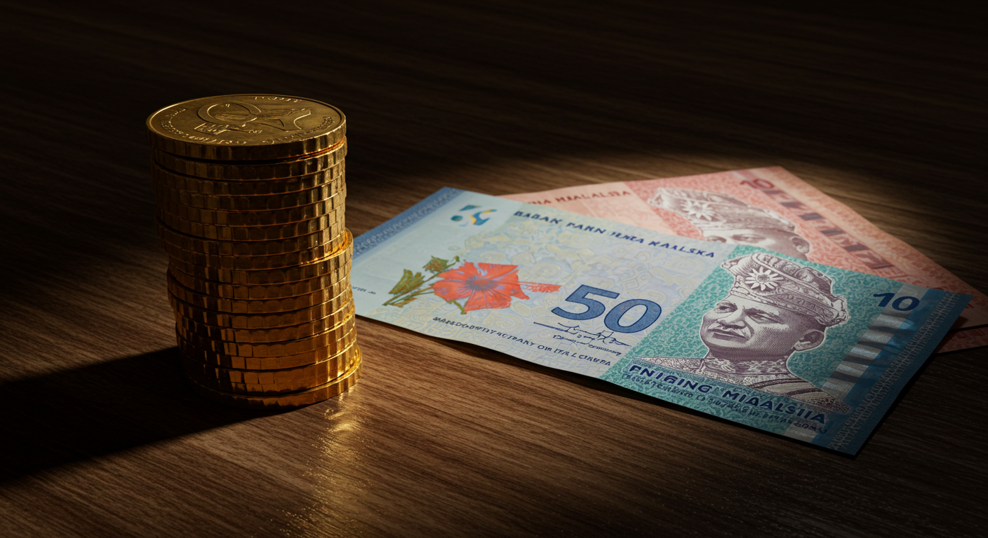 simpanan emas vs tunai